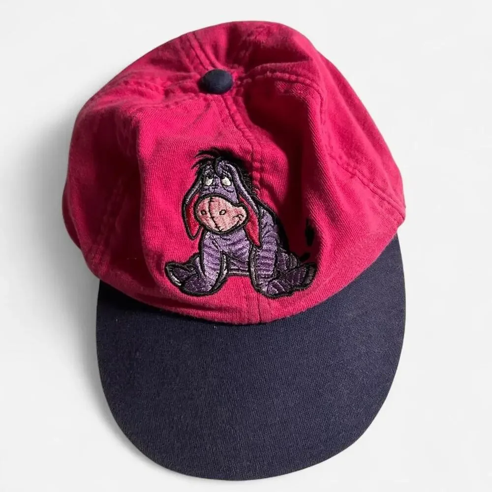 6-12 months vintage baby Disney Eeyore embroidered baseball cap. “No Matter.”
